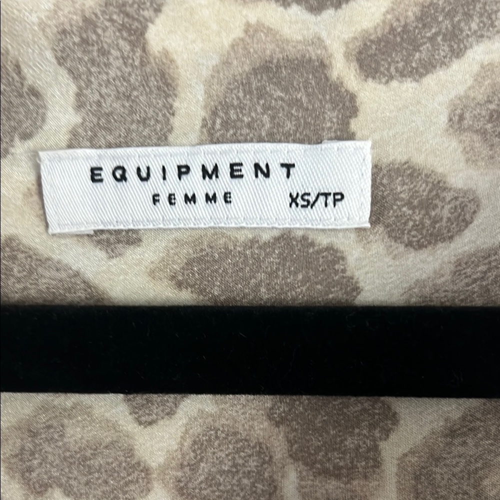 Equipment Leopard Print Button-Up Blouse - Picture 2 of 5